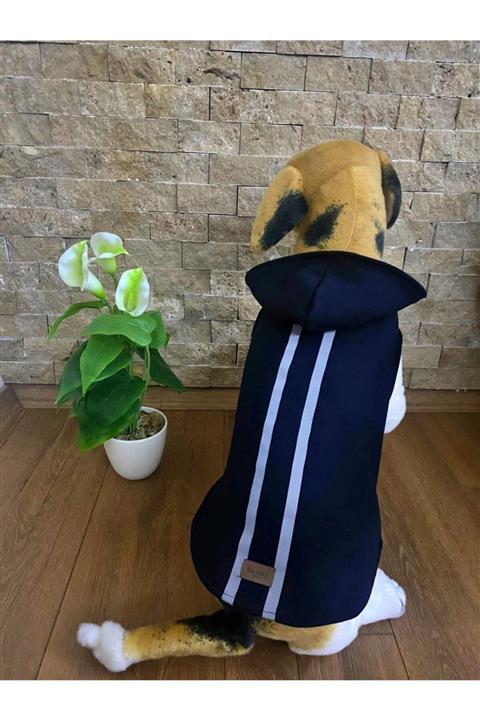 Buddy Store Kedi Köpek Kıyafeti & Elbisesi Kapüşonlu Atlet Model Siyah Reflektör Şerit