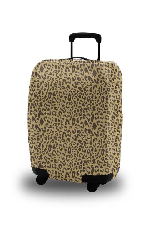 MY BAGS My Bag Polyester Leopar Desenli 45-85cm Sarı Akıllı Valiz Kılıfı