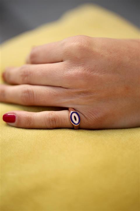 İzla Design Kadın Göz Model Mineli Rose Gümüş Yüzük İZLASLVR00041