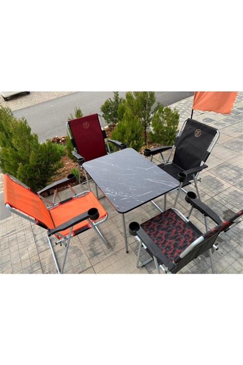 KÜMA ETİCARET Küma Özel Yapım 4 Lü Kamp Masa Sandalye Seti Renk Seçimi Için Soru Sorunuz