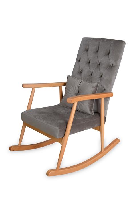 Asedia Trend Naturel-gri Kapitoneli Sallanan Sandalye