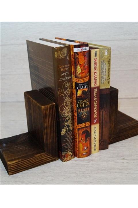 Alyones Basit Kitap Tutucular, Geri Kazanılmış Ahşap Kitap Dayaması, Masa Için Kitap Düzenleyici