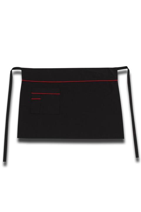 Önlük Mutfak Önlüğü Garson Gıda Bel Önlüğü Kırmızı Biyeli Cepli