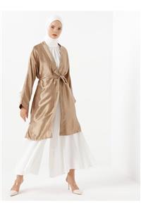 PHULL Ipek Saten Kimono - Vizon -