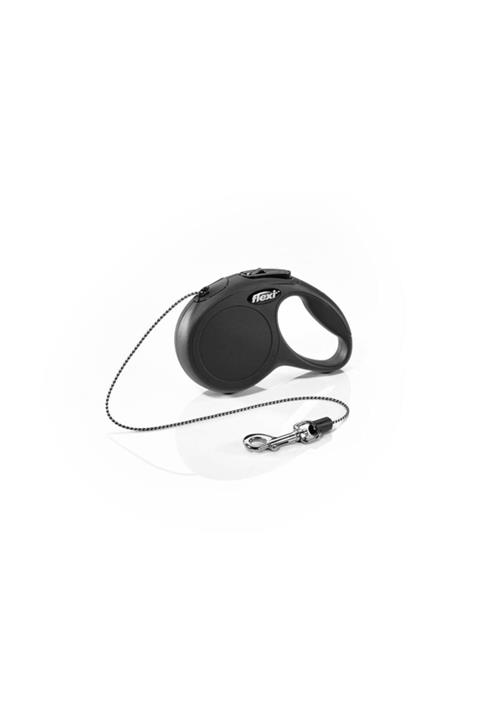 Flexi New Classic Siyah Otomatik Ip Kedi Köpek Gezdirme Tasması Xs 8 kg 3m