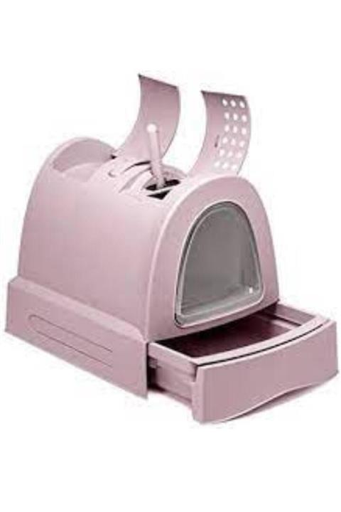İmac Zuma Kedi Kapalı Tuvalet Kabı Pembe