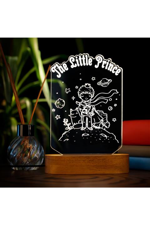 Hediyesepeti The Little Prince-Küçük Prens 3d Led Gece Lambası Masa Lambası