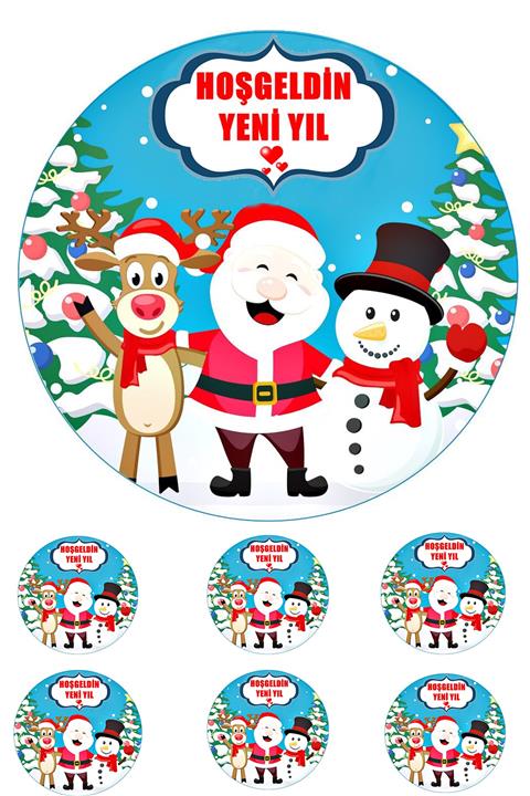 Pasta9 Yenilebilir Pasta Resmi Yılbaşı Pastası