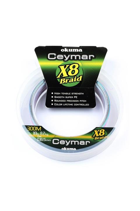 Okuma Ceymar X8 Multicolor 8kat Pe Örgü Ip Misina 300m-0,205mm