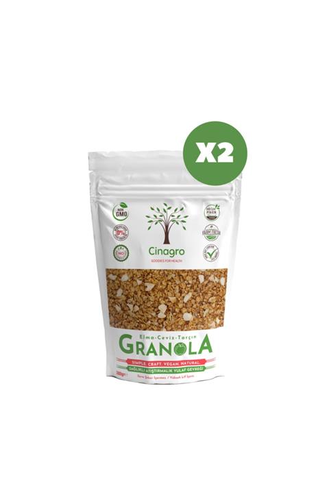 Cinagro Goodies Granola 2'li Set - Elma Tarçın Ceviz