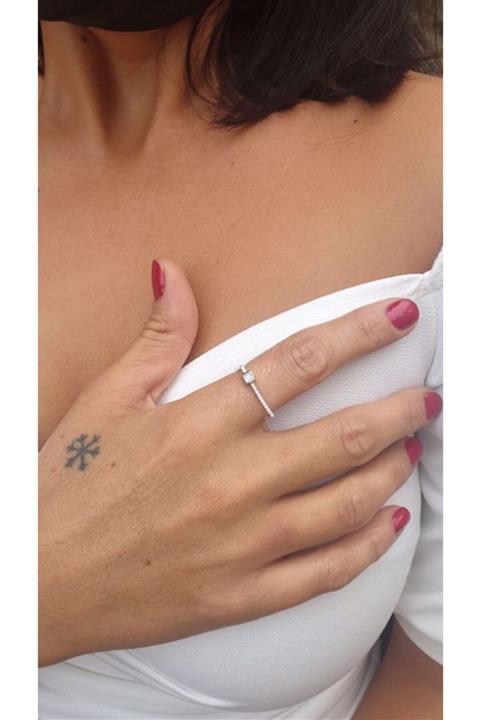 Ay Gümüş Ithal Zirkon Ince Eklem Yüzüğü 925 Ayar Gümüş