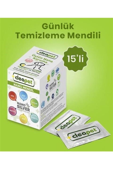 Cleapet Evcil Hayvan Günlük Hijyenik Mendil (15’li)
