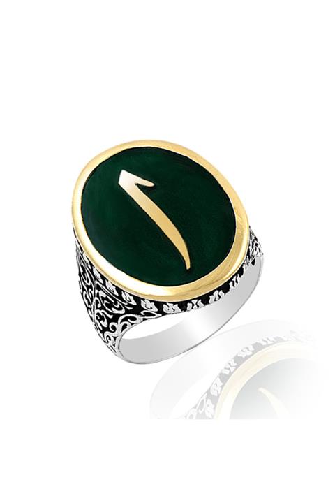 İNDİGO TAKI Oval Kasa Sade Elif Erkek Gümüş Yüzük