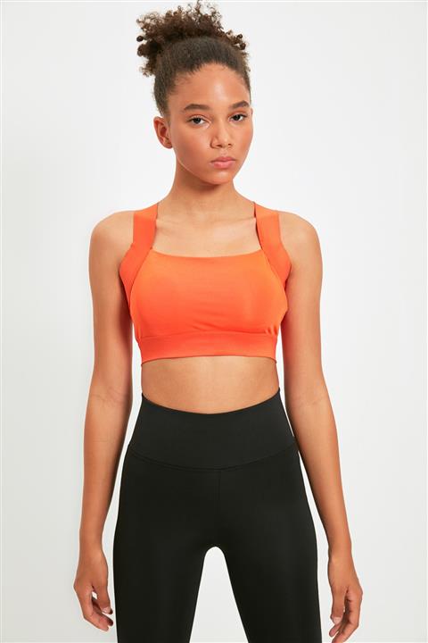 TRENDYOLMİLLA Turuncu Bant Detaylı Destekli Spor Sütyeni TWOAW22SS0036