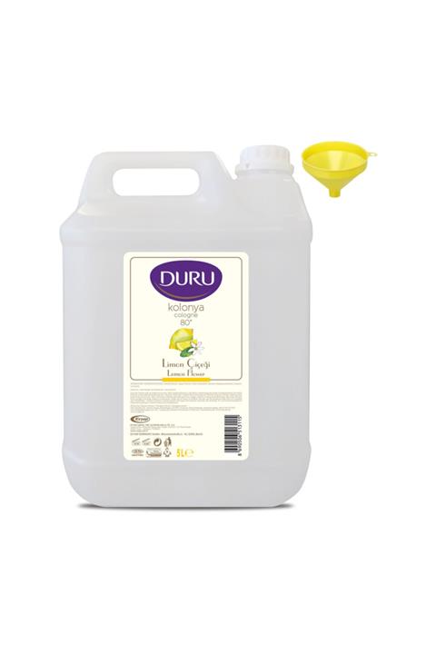 Duru Limon Çiçeği Kolonya 5 Litre 80 Derece Ve Huni