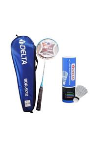 Delta Tek Parça Badminton Raketi 6 Mantar Başlı Badminton Topu