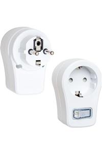 Çeşitli Powermaster 16816 Tekli Beyaz Anahtarlı Akım Korumalı Priz (16A-3500W)