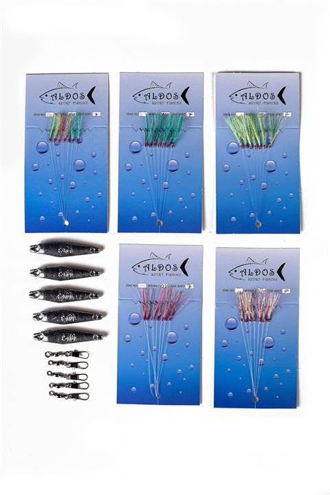 ALDOS Çapari Istavrit, Kurşunlu Fırdöndülü Çapari Set 5'li Paket