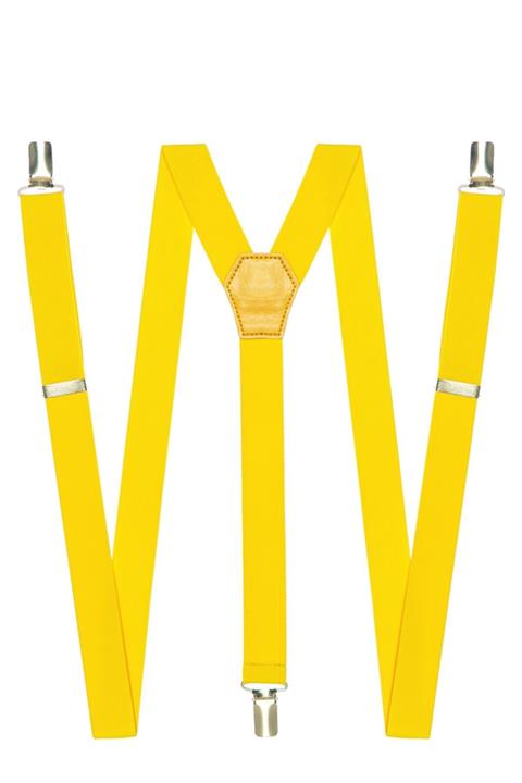 DWOY Metal Klipsli Sarı Ince Pantolon Askısı