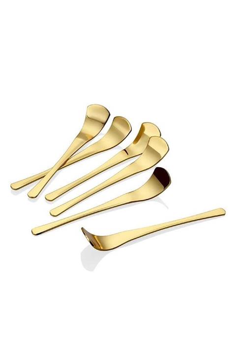 KOLEKSİYON EV VE MOBİLYA Destino Parlak Gold (Altın) Çay Kaşığı 6 Lı