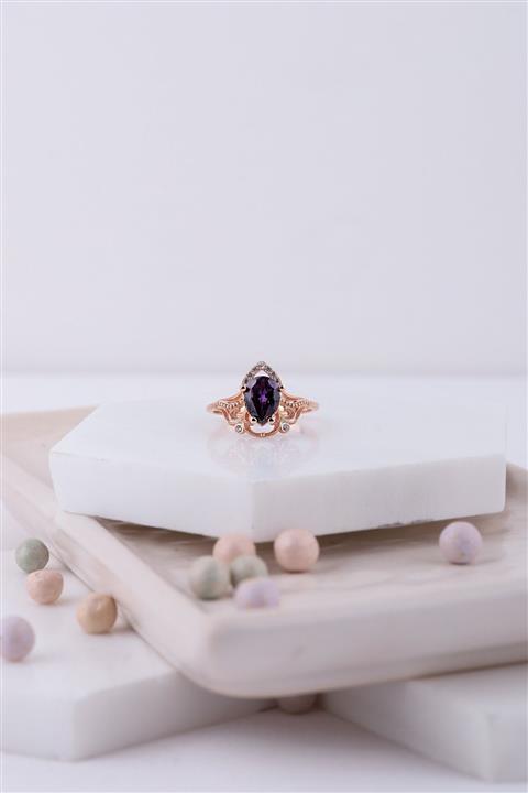 artiesuart Ametist Yüzük