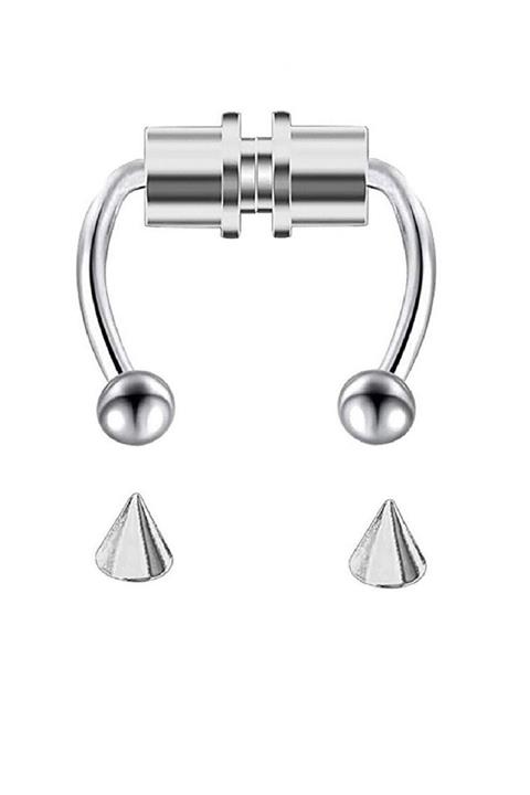 Ne&Ra Mıknatıslı Fake Septum Piercing Gri