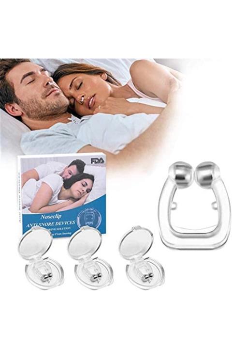 HUMILO Horlama Önleyici Manyetik Burun Klipsi Horlama Bandı Noseclip 4 Adet