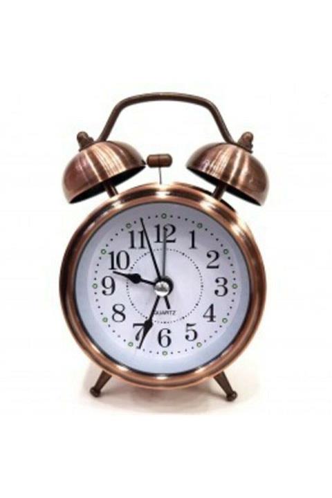 Trend Kitchen Nostaljik Işıklı Metal Çalar Masa Saati