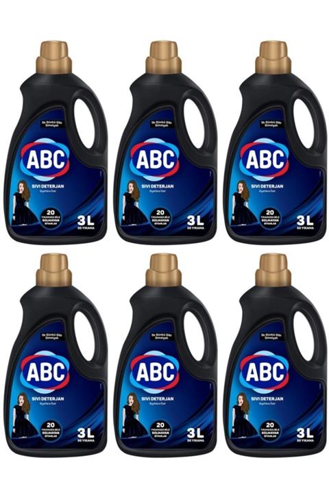 ABC Sıvı Çamaşır Deterjanı Siyahlar 3 lt 6 Adet