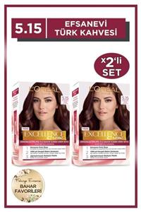 L'Oreal Paris Excellence Creme Saç Boyası 5.15  Efsanevi Türk Kahvesi 2'li Set