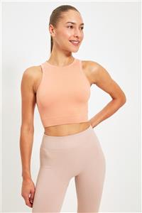 TRENDYOLMİLLA Camel Seamless Halter Yaka Spor Sütyeni TWOSS21SS0024