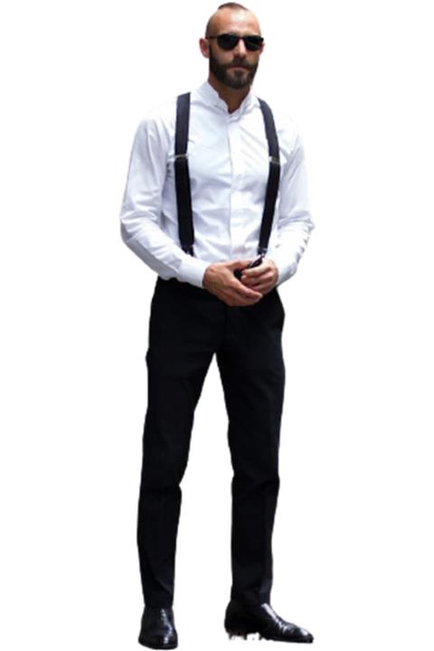 Sidentra Pantolon Askısı Siyah Unisex Pantolon Askısı Retro Askı