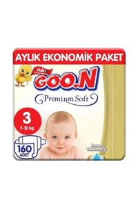 Goo.n Goon Premium Soft Jumbo Paket 4'lü Set 3 Beden 160 Adet