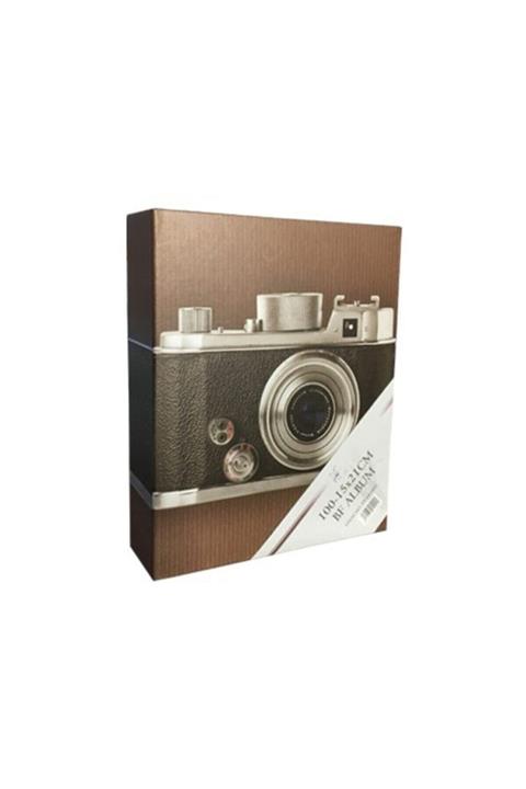 Dijital Dünyası Fotoğraf Albümü 100'lük 15x21cm Fotoğraf Makinası Desenli