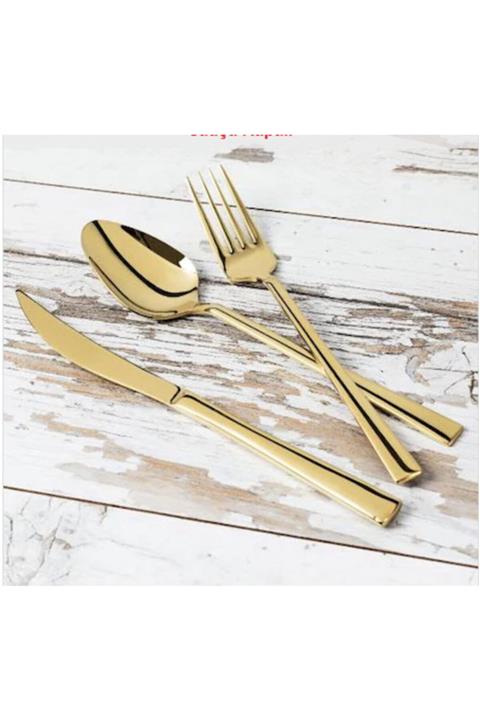 ÖZ Fırat Fırat Titanyum Gold Tatlı Çatalı 6 Adet Pırlanta