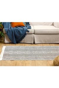 English Home Ada Pamuklu Kilim 80x150 Cm Gri