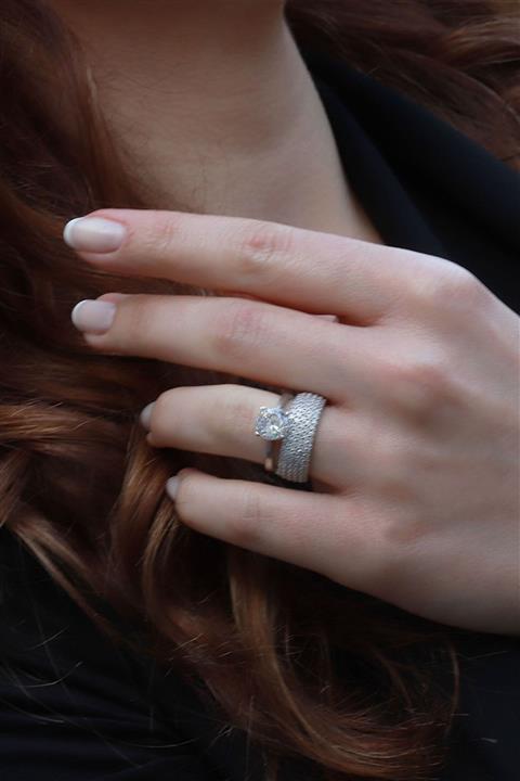 Necati Gün Tek Taş Model Birleşik 5 Sıra Tamtur Gümüş Yüzük