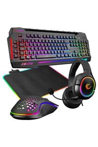 Rampage Ultra Combo Fireball Rgb Makrolu Gaming Oyuncu Set Profesyonel Oyuncu Seti 4'lü