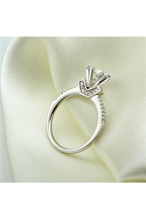 ALYANSCOLLECTION Ithal Pırlanta Montür Zirkon Gümüş Tektaş