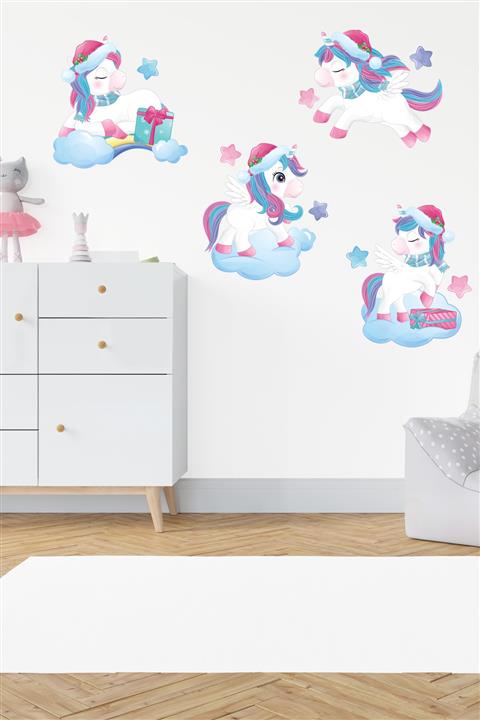 efekt reklam Sevimli Unicornlar Çocuk Odası Duvar Sticker