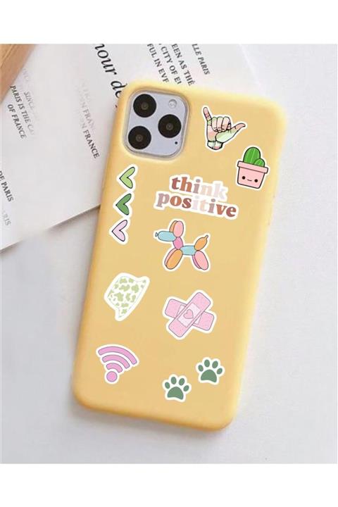 Piksel Grafik Yeşil Telefon Laptop Stickerı