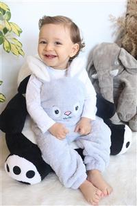 Bebesev Unisex Welsoft Peluş Tavşan Slopet Bebek Tulum