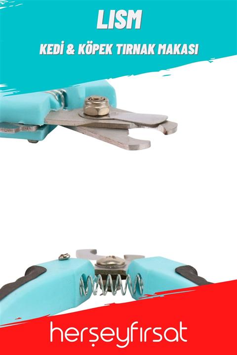 LISM Paslanmaz Çelik Kedi Ve Köpek Tırnak Makası-turkuaz