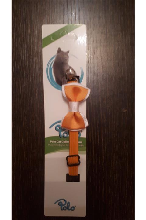 Polo Kedi Ve Minik Irk Köpek Papyon Tasma Çıngıraklı Turuncu