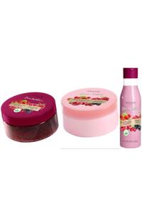 Oriflame Love Nature Forest Berries Delight Vücut Kremi 200 ml ve Arındırıcı 200 ml ve Duş Kremi 250 ml