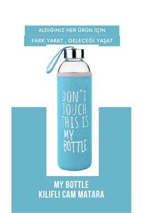 My Bottle Mavi Kılıflı Cam Matara 500 Ml