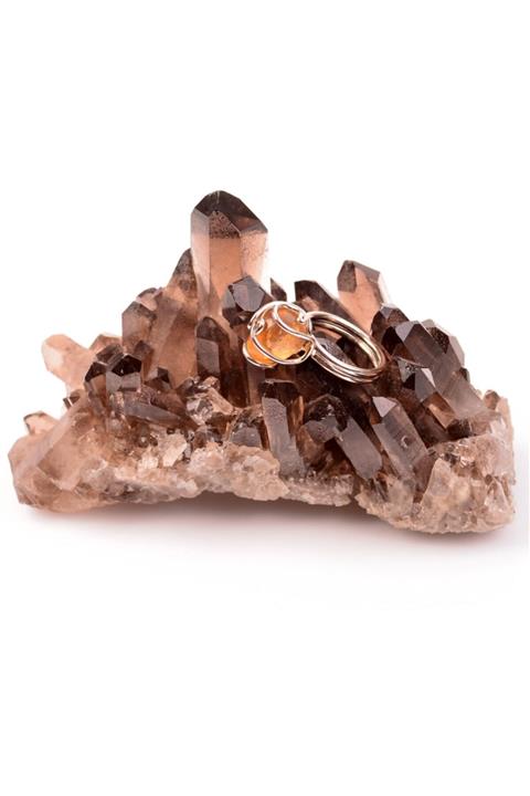 Taş Sandığı Sitrin Taşı Yüzük - Ayarlamalı