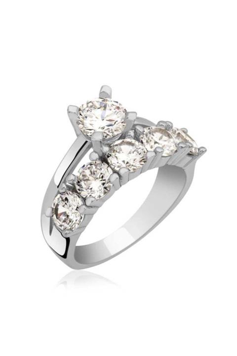 GÜMÜŞHAN Gümüş Tek Taş Ve Beş Taş Yüzük