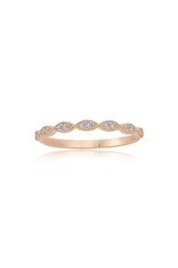 Effective Diamond Kadın Elegance Işıltı Rose Renk Sırataş Gümüş Yüzük