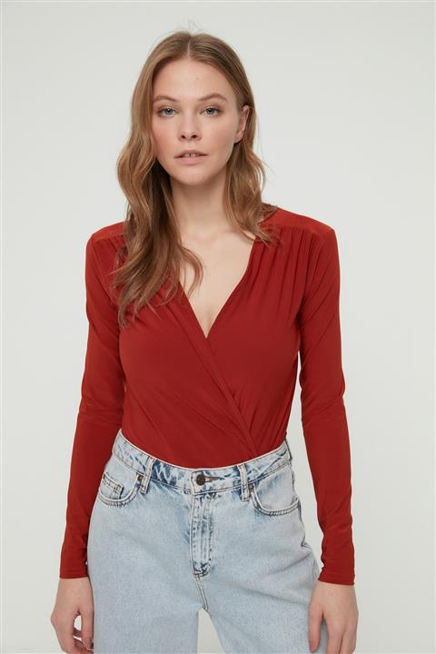 TRENDYOLMİLLA Kiremit Örme Body TWOAW20BD0035